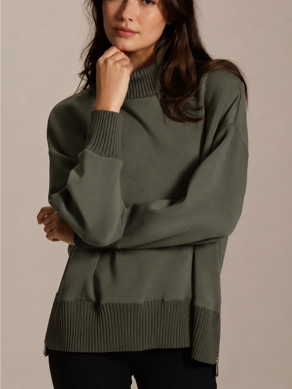Anthropologie x Varley Barker High-Neck Sweatshirt Size M